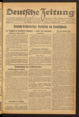 Deutsche Zeitung vom 12.11.1918