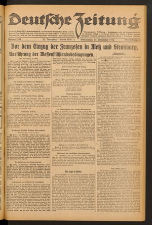 Deutsche Zeitung on Nov 16, 1918