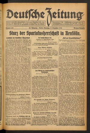 Deutsche Zeitung vom 17.12.1918