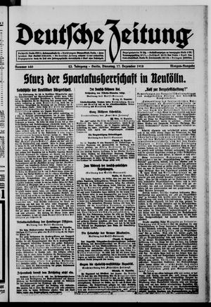 Deutsche Zeitung vom 17.12.1918