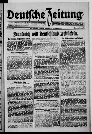 Deutsche Zeitung vom 23.12.1918