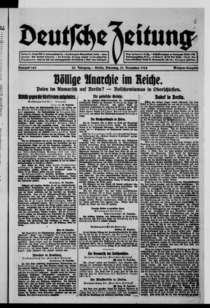 Deutsche Zeitung vom 31.12.1918
