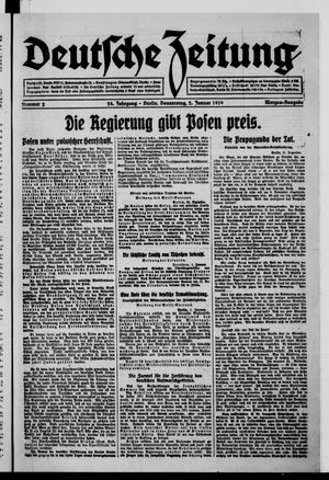 Deutsche Zeitung on Jan 2, 1919