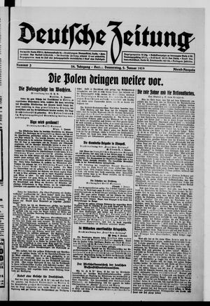 Deutsche Zeitung on Jan 2, 1919