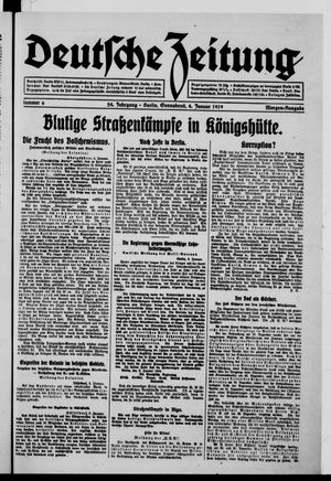 Deutsche Zeitung on Jan 4, 1919