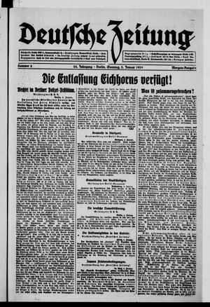Deutsche Zeitung vom 05.01.1919