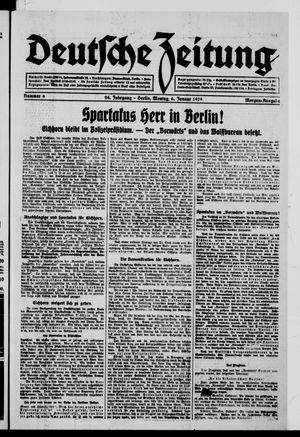 Deutsche Zeitung on Jan 6, 1919