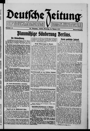 Deutsche Zeitung vom 14.01.1919