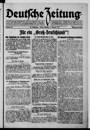 Deutsche Zeitung vom 17.01.1919