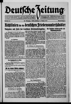 Deutsche Zeitung vom 17.01.1919