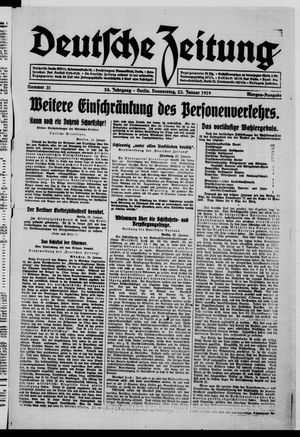 Deutsche Zeitung on Jan 23, 1919