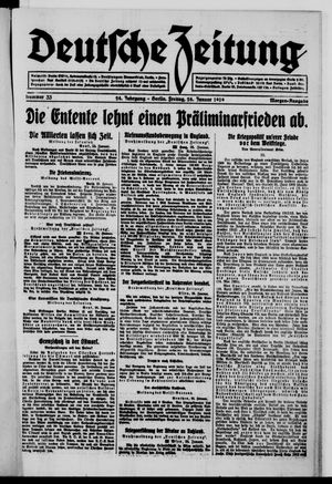 Deutsche Zeitung on Jan 24, 1919