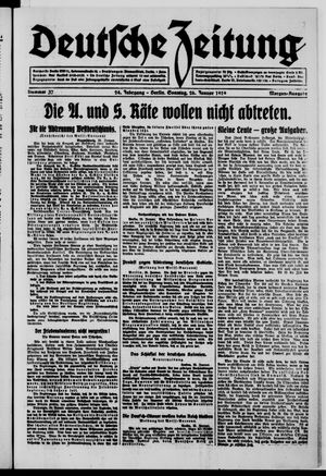 Deutsche Zeitung vom 26.01.1919
