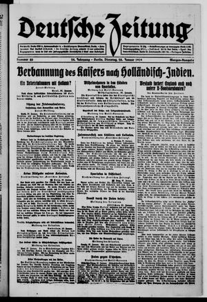 Deutsche Zeitung on Jan 28, 1919