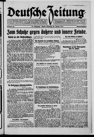 Deutsche Zeitung vom 28.01.1919