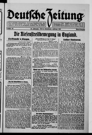 Deutsche Zeitung on Feb 1, 1919