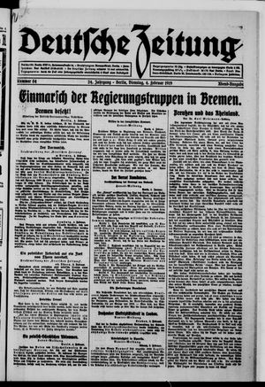 Deutsche Zeitung on Feb 4, 1919