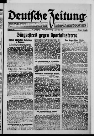 Deutsche Zeitung on Feb 6, 1919