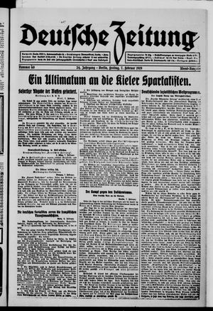 Deutsche Zeitung on Feb 7, 1919