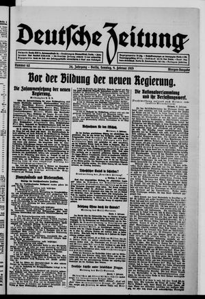 Deutsche Zeitung vom 09.02.1919