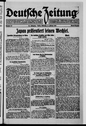 Deutsche Zeitung on Feb 12, 1919