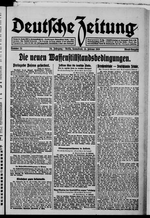 Deutsche Zeitung on Feb 15, 1919