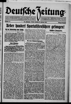 Deutsche Zeitung vom 16.02.1919