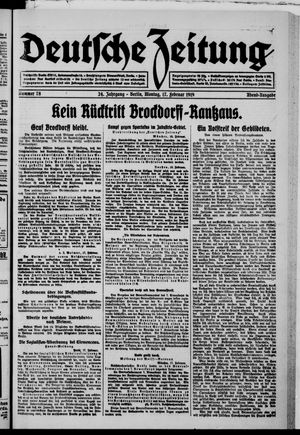 Deutsche Zeitung vom 17.02.1919