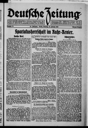 Deutsche Zeitung vom 18.02.1919