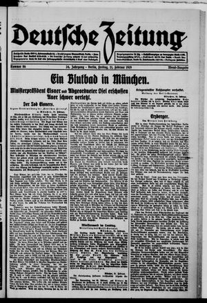 Deutsche Zeitung vom 21.02.1919