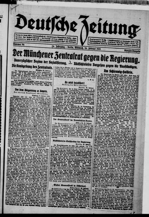 Deutsche Zeitung on Feb 26, 1919