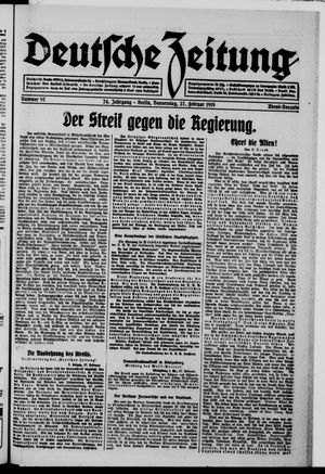 Deutsche Zeitung vom 27.02.1919