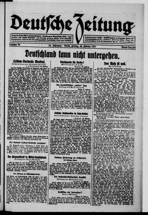 Deutsche Zeitung on Feb 28, 1919