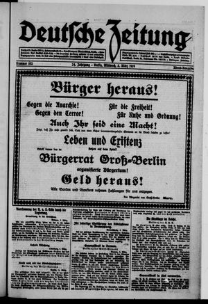 Deutsche Zeitung on Mar 5, 1919