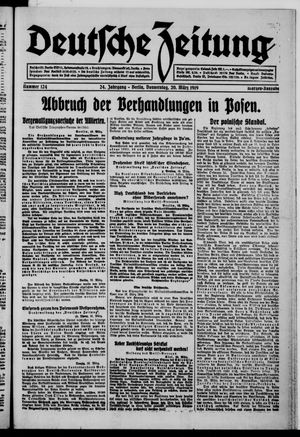 Deutsche Zeitung vom 20.03.1919