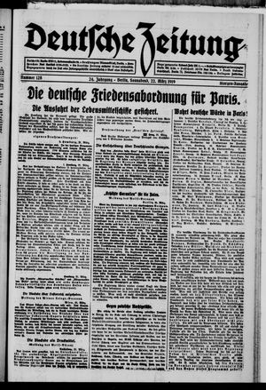 Deutsche Zeitung vom 22.03.1919