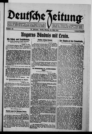 Deutsche Zeitung on Mar 24, 1919