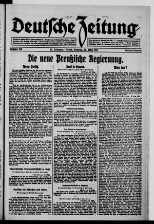 Deutsche Zeitung vom 25.03.1919
