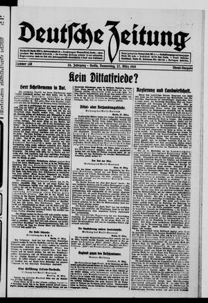 Deutsche Zeitung vom 27.03.1919
