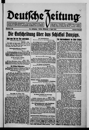 Deutsche Zeitung vom 02.04.1919