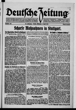 Deutsche Zeitung vom 02.04.1919
