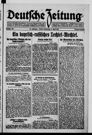 Deutsche Zeitung on Apr 3, 1919