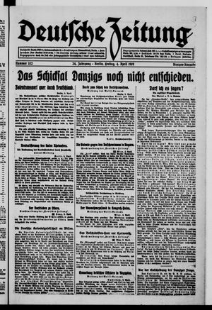 Deutsche Zeitung on Apr 4, 1919