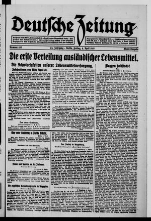 Deutsche Zeitung on Apr 4, 1919