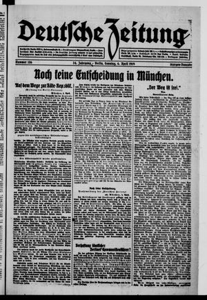 Deutsche Zeitung on Apr 6, 1919
