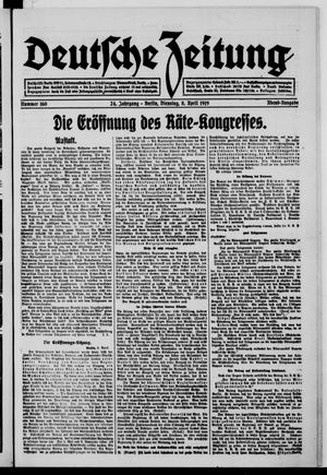 Deutsche Zeitung on Apr 8, 1919