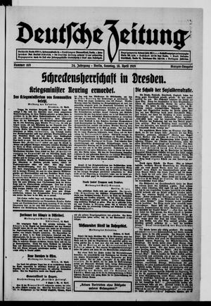 Deutsche Zeitung on Apr 13, 1919