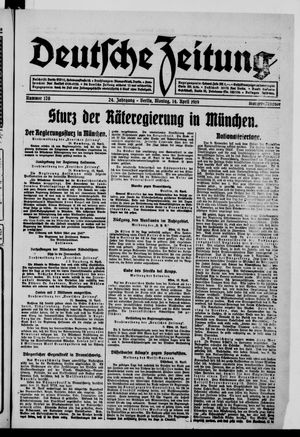 Deutsche Zeitung on Apr 14, 1919