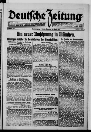Deutsche Zeitung on Apr 15, 1919