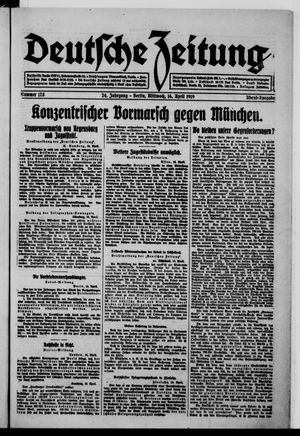 Deutsche Zeitung on Apr 16, 1919